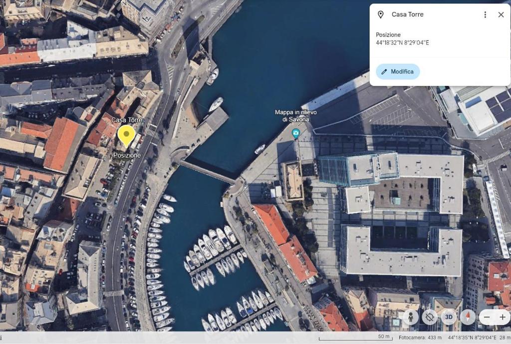 a map of a city with a harbor at Porto Vecchia Darsena in Savona