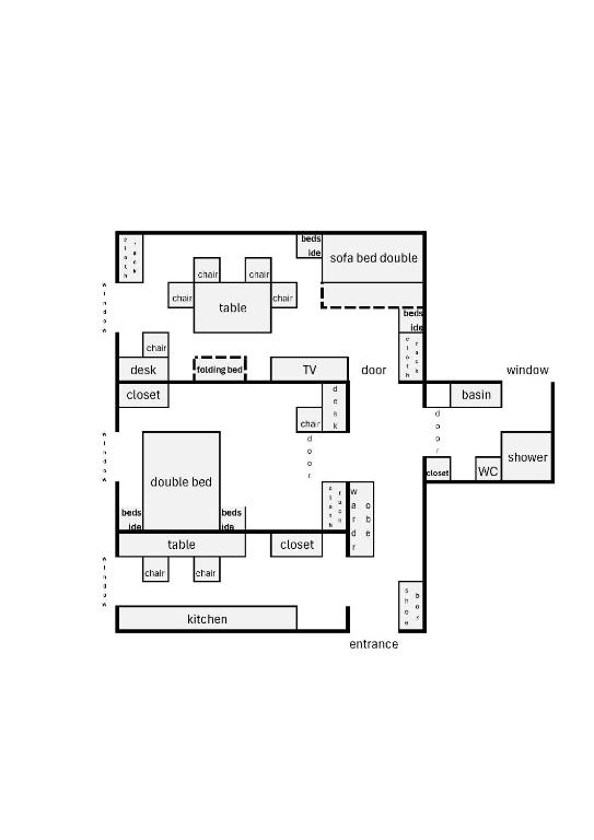 two rooms in walking center 4 plus 1 pax