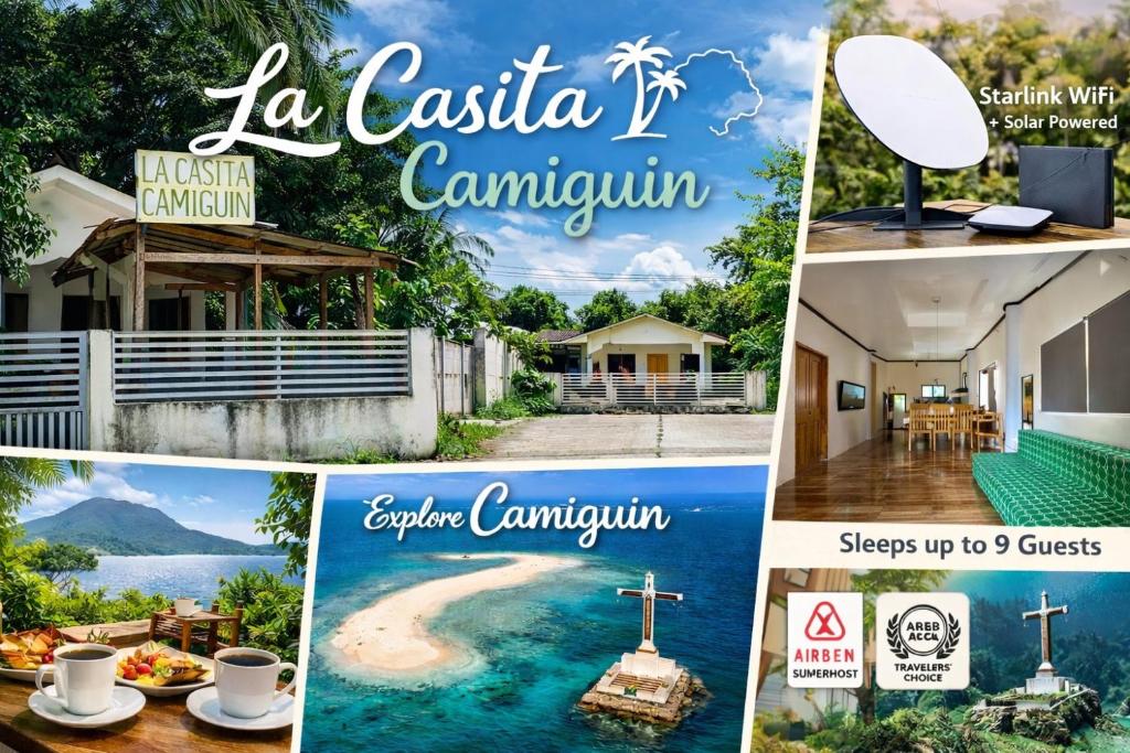 a collage of photos with the words la costa campuna and a beach at La Casita Camiguin -2BR Home, Starlink Wifi, Sleeps 9 in Catarman