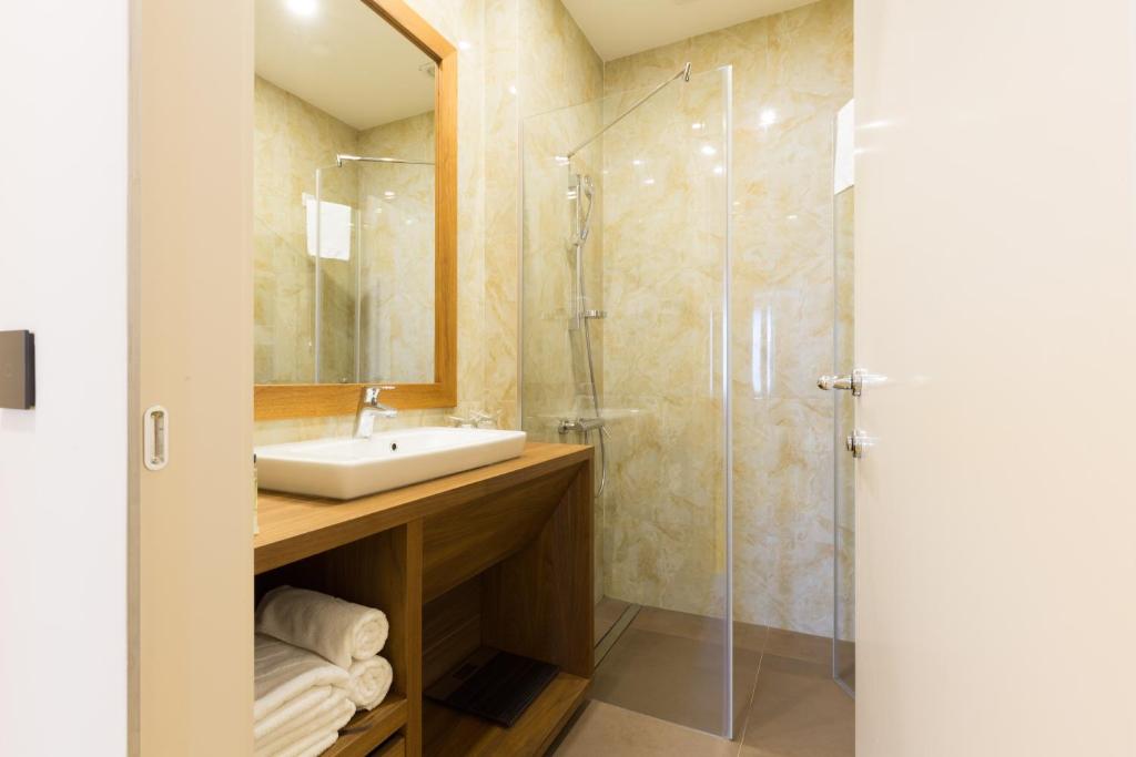 Koupelna v ubytování Hotel City Savoy