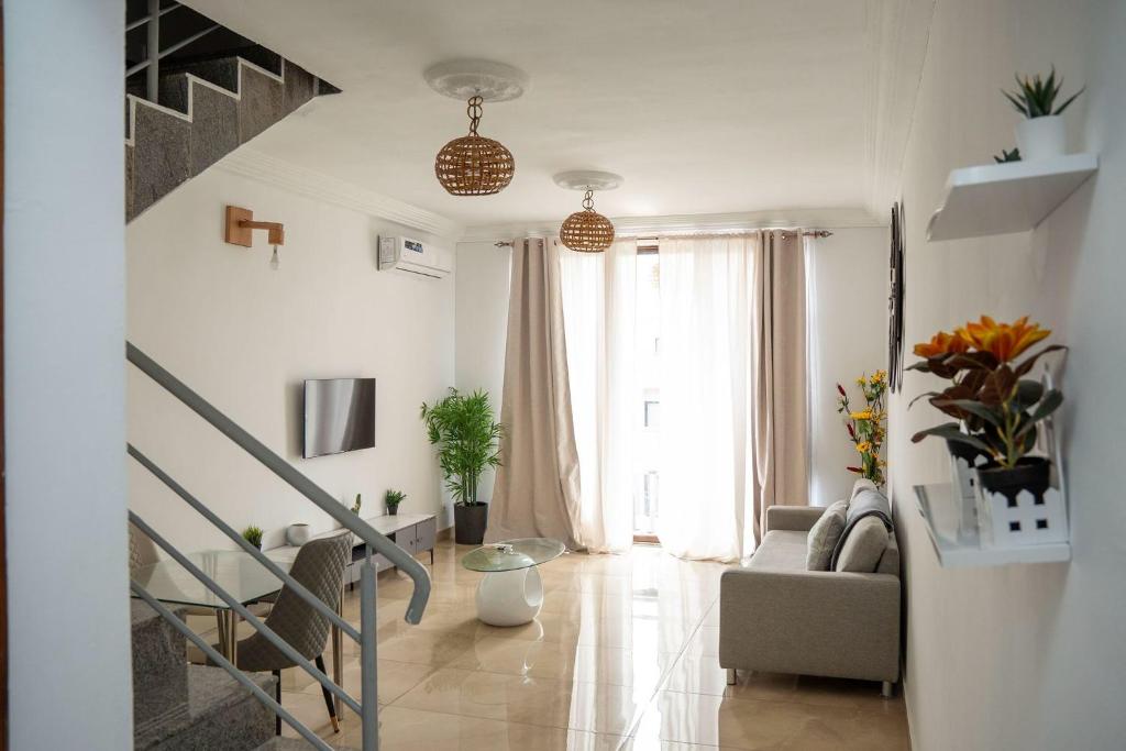 Svetainės erdvė apgyvendinimo įstaigoje Gkimmo