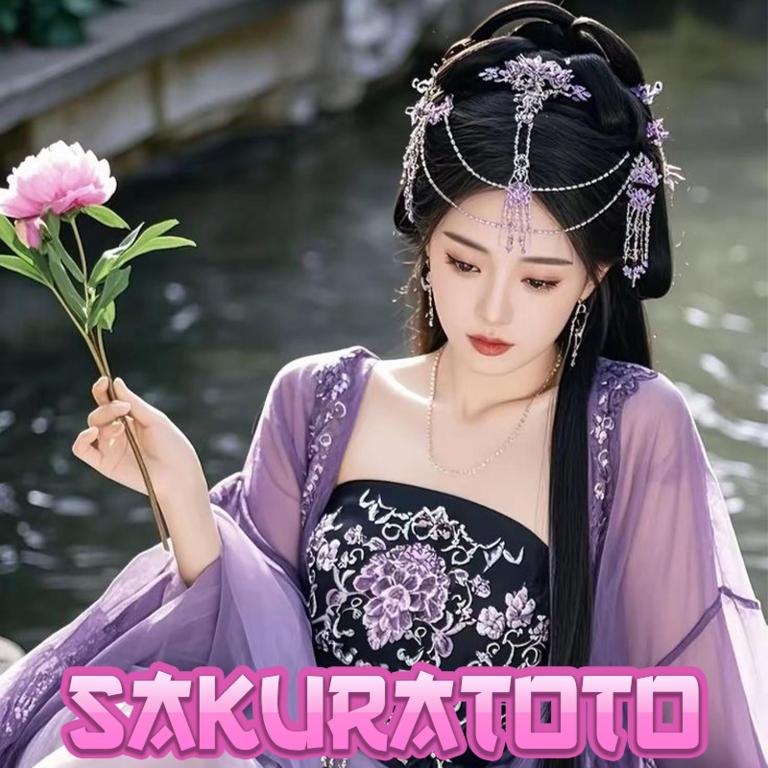 a woman in a purple dress holding a flower at Sakuratoto in Mengwi