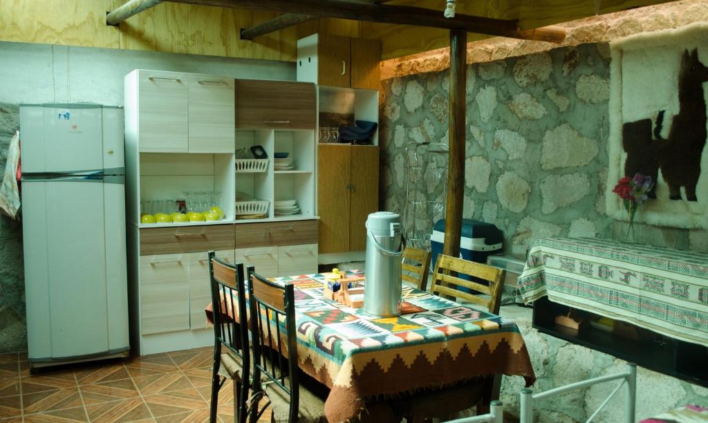 Kuchyň nebo kuchyňský kout v ubytování Hostal Kirckir
