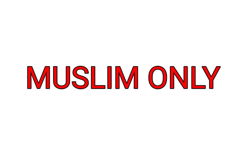 a label with the text muslim only at Teratak Saharah Homestay in Port Dickson