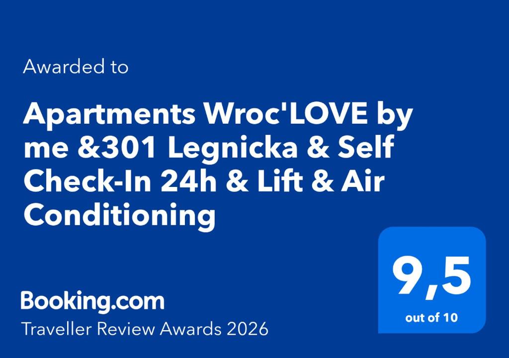 Apartments Wroc'LOVE by me &301 Legnicka & Self Check-In 24h & Lift & Air Conditioning - Appartamento Monolocale