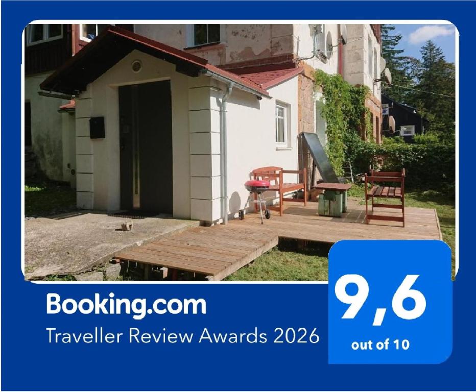 a review of a travel review awards with a picture of a house at na Słowackiego9m7 in Szklarska Poręba