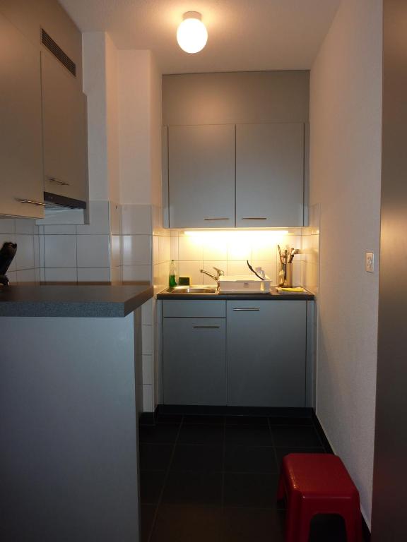 Kuchyň nebo kuchyňský kout v ubytování Appartements Hofquartier