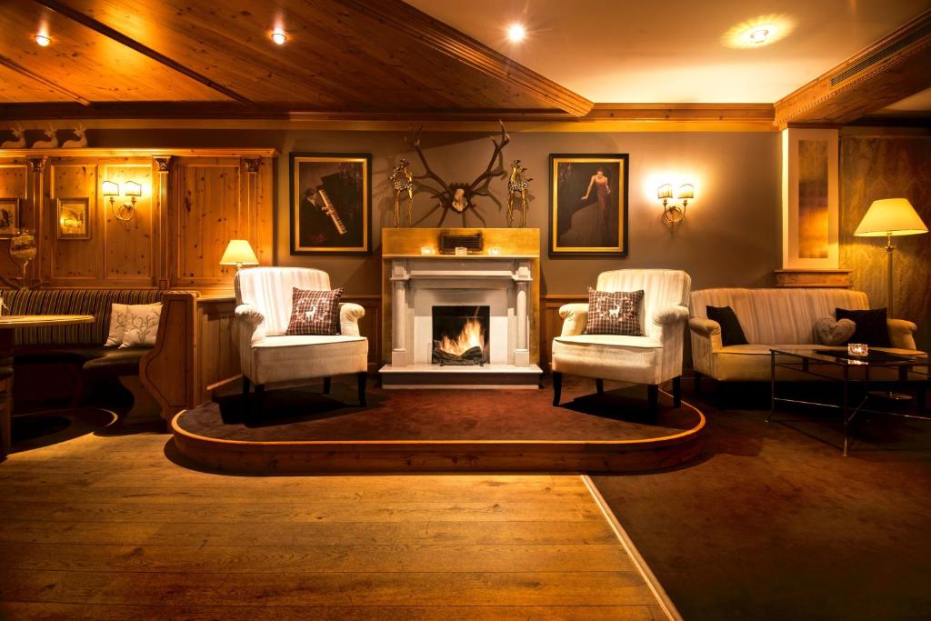 Posezení v ubytování Wellnesshotel Oswald