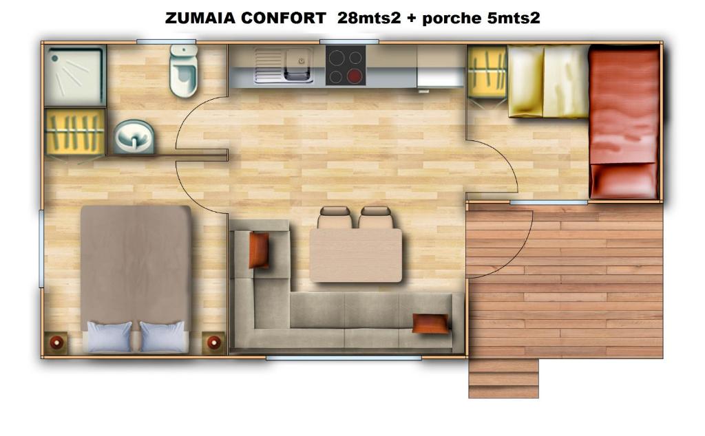 Camping & Bungalows Zumaia - Family Bungalow