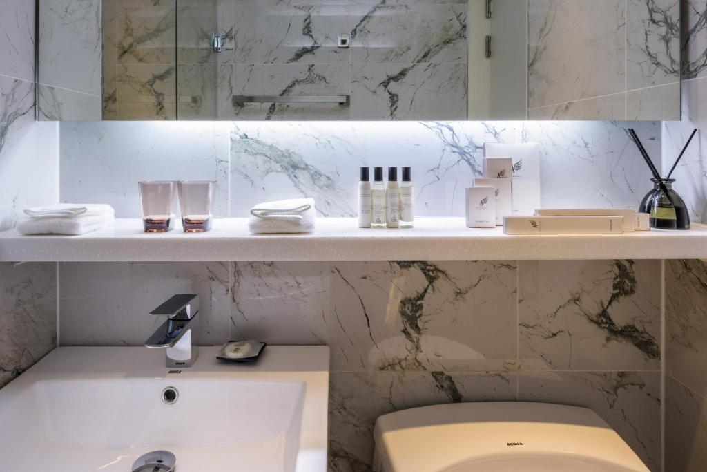 Koupelna v ubytování Aguila Hotel Jeju Oceano Suite