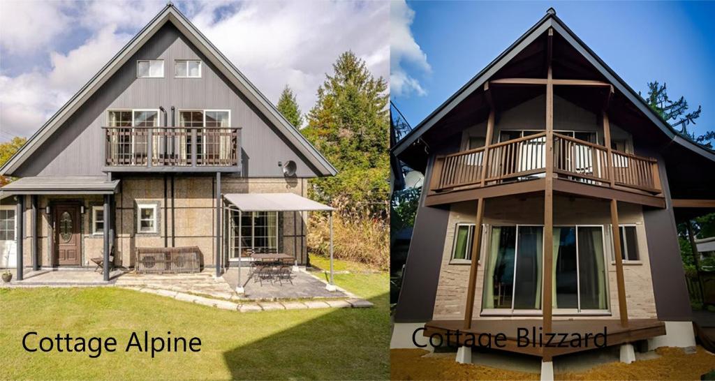a house before and after being remodeled at Hakuba Powder Cottage in Hakuba