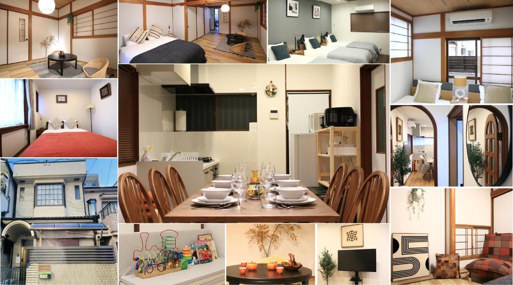 Leisure Stay Yodogawa, Near Umeda, 1 stop to JR Osaka and 3 min walk to station, Ideal for Large Group and Family, Whole House Rental 5 BR 100m2 for 12ppl max, Newly renovated Japanese and Nordic style