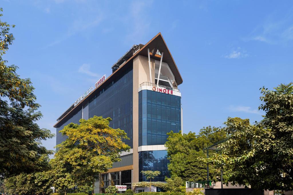 a building with an amazon sign on top of it at Ginger Gurugram, Sector 1 in Gurgaon