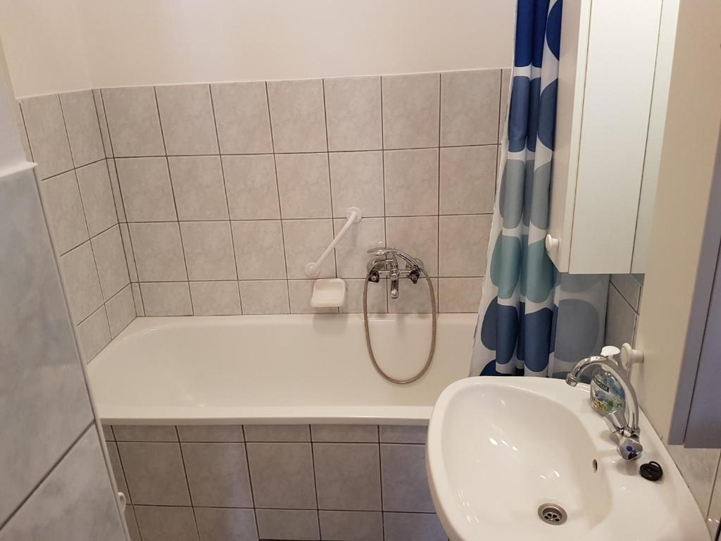 Kúpeľňa v ubytovaní Apartman Kaszás Central