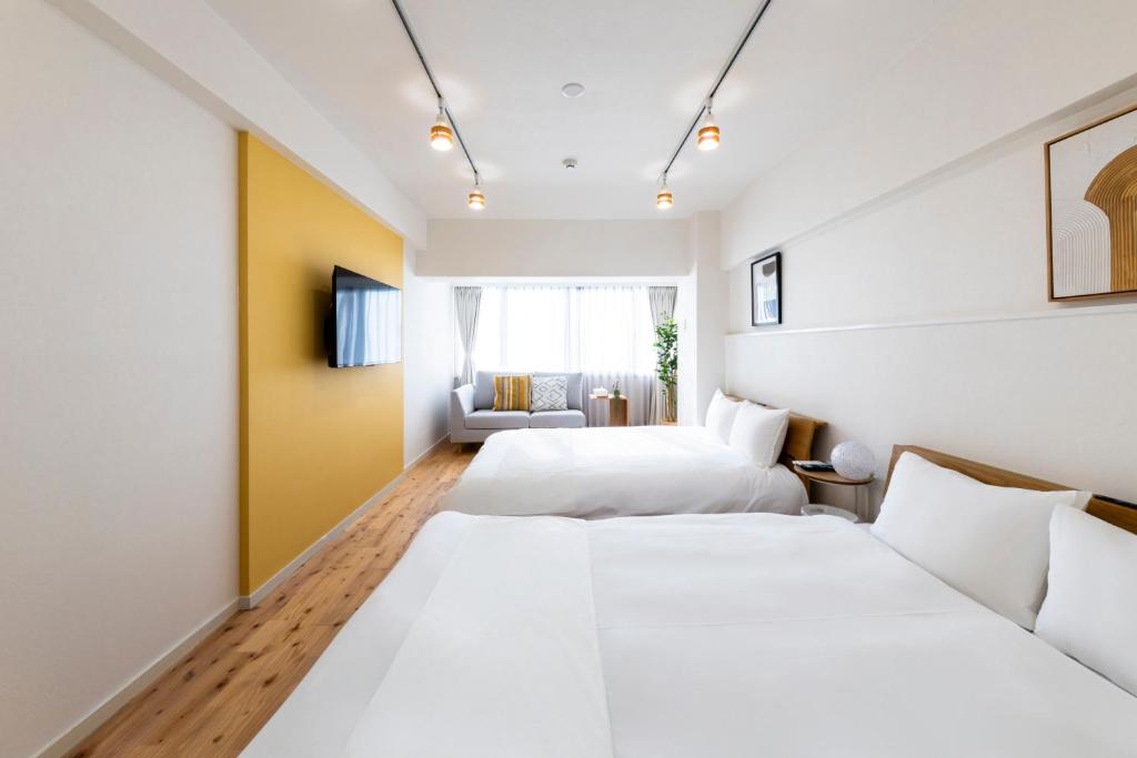 urban stay 唐人 地下鉄駅まで10秒 中長期宿泊向け 最大4名 Wifi ドラム式洗濯機 調理道具 etc