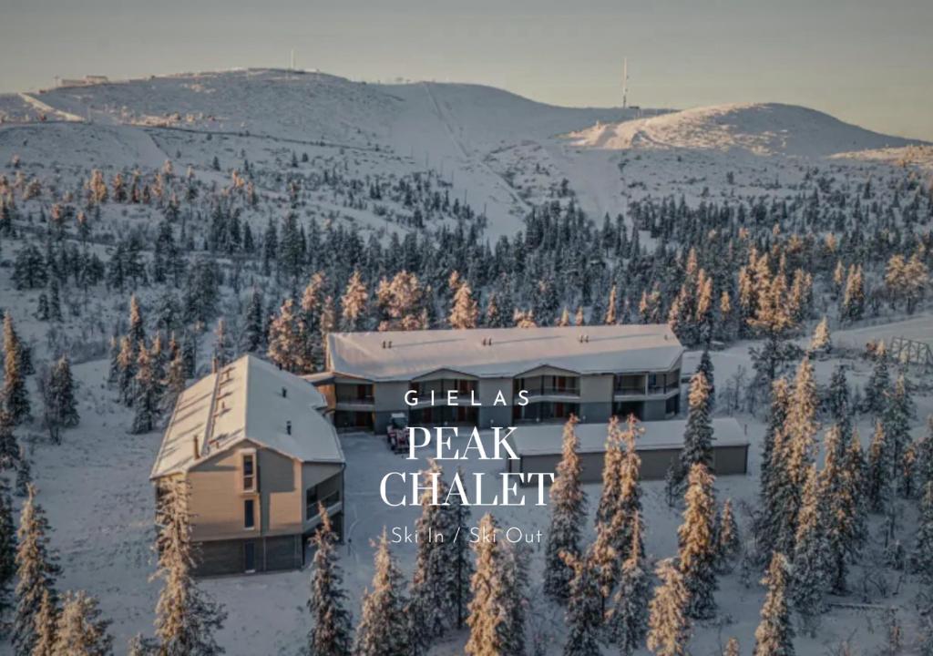an aerial view of a peak chalet in the snow at Peak Chalet B6 Ski-in Ski-out by Aavalevi in Levi