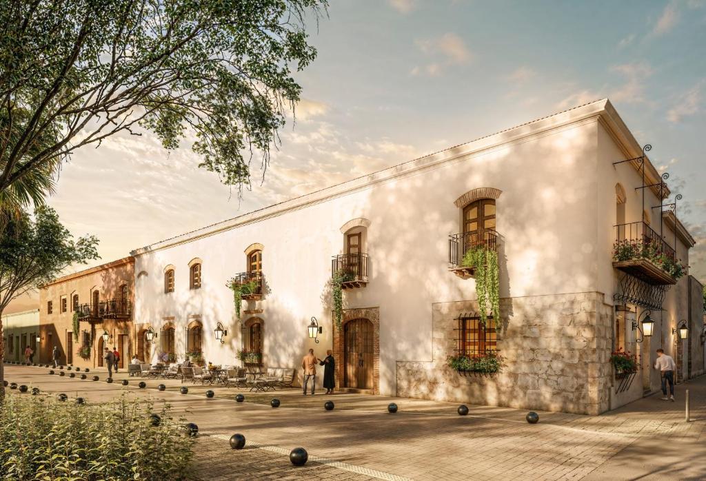 a rendering of the exterior of a white building at Aria Santa Maria in Santo Domingo