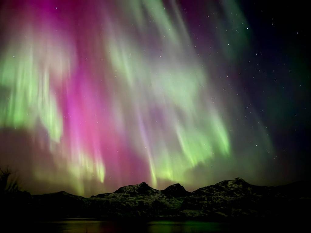 an image of the northern lights in the sky at 2 beds apartment centrally located in Gravdal in Gravdal