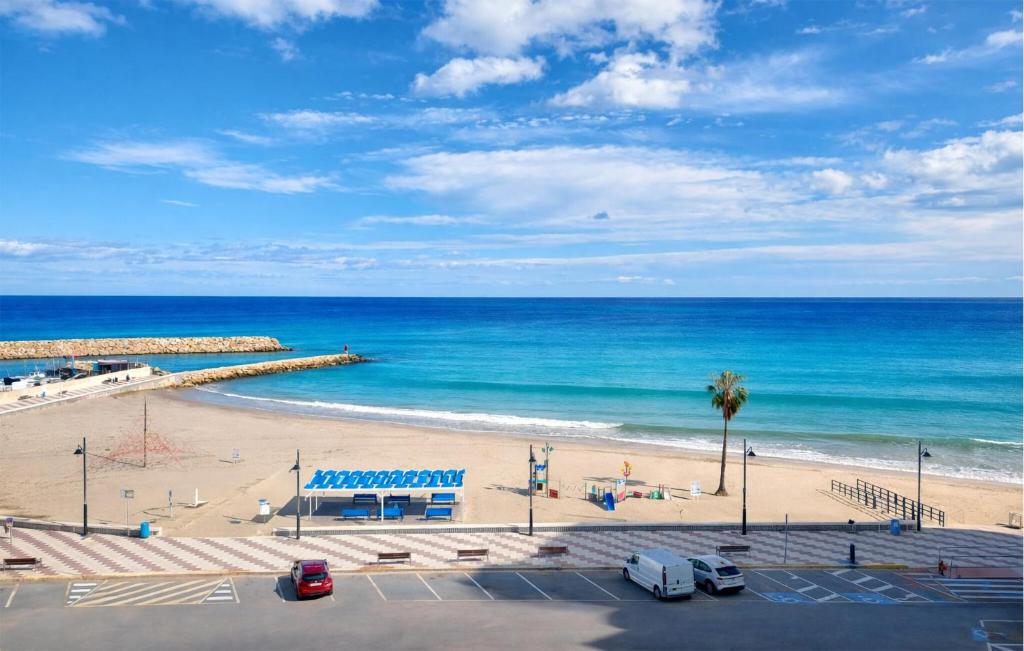 a view of a beach and the ocean at Marisol Molina in Sueca