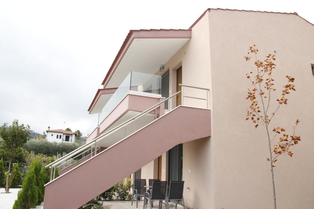 Balkon lub taras w obiekcie Polychrono Apartments