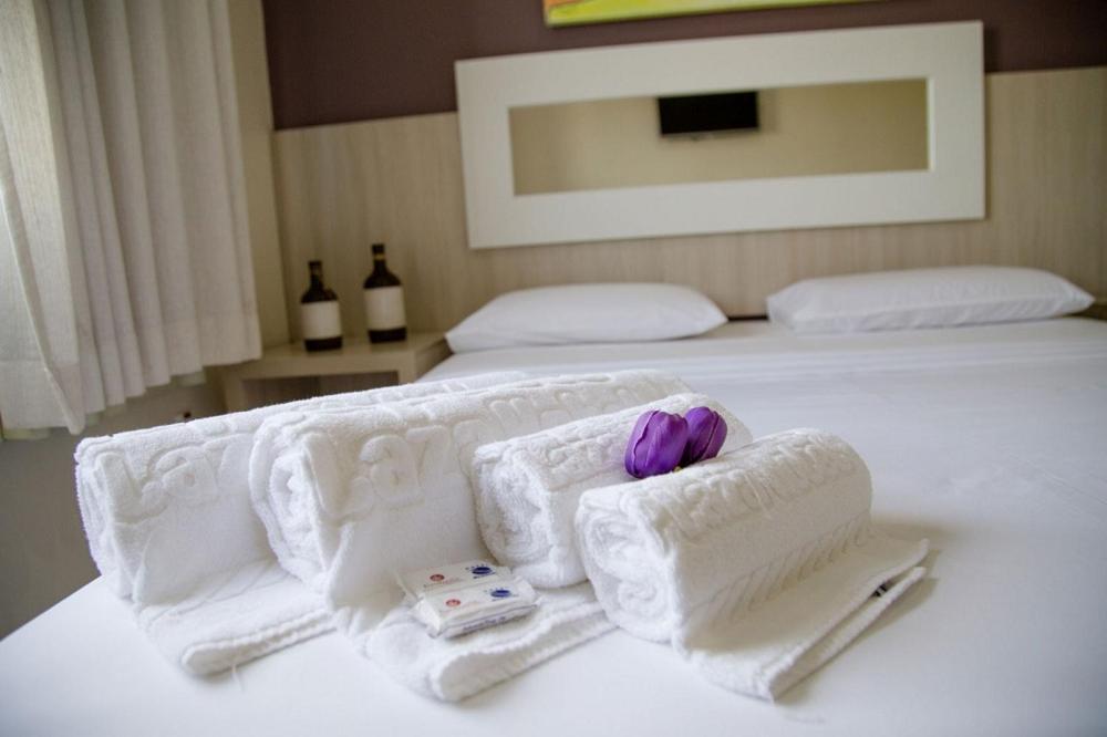 Postel nebo postele na pokoji v ubytování Eunapolis Plaza Hotel