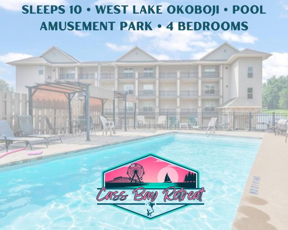 a rendering of the west lake odyssey pool amusement park bedrooms at The Retreats at Stone Fountain in Arnolds Park
