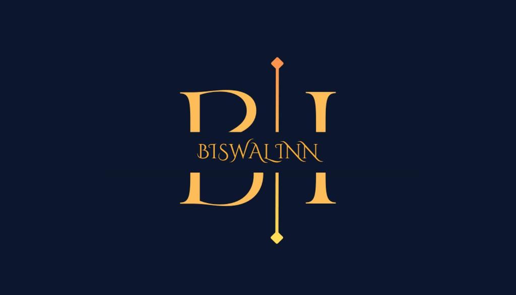 a gold sign for dh bisexual jdir with a blue background at Hotel Biswal Inn in Cuttack