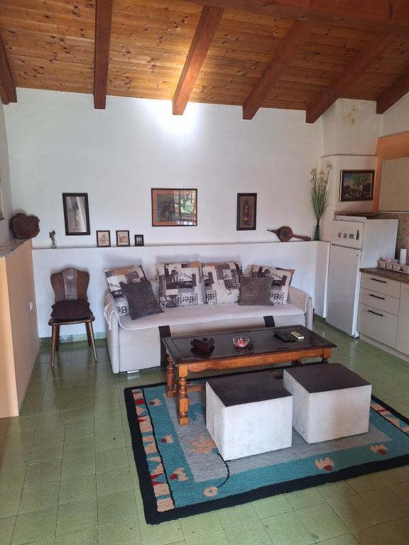 a living room with a couch and a table at Apartman Boljević in Podgorica
