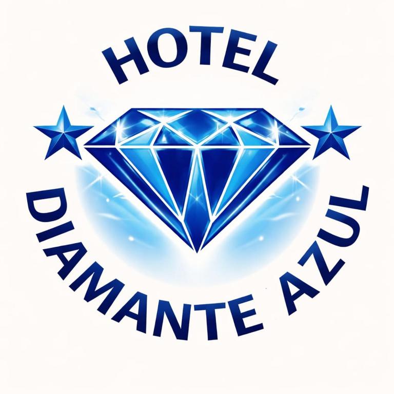 a blue diamond with the words houston hotel minute inn at Hotel Diamante Azul in Huancayo