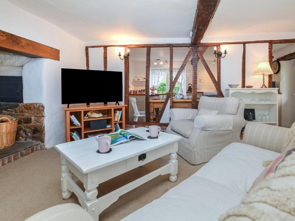 a living room with a couch and a tv at 2 Bed in Exeter oc-90455 in Tedburn Saint Mary