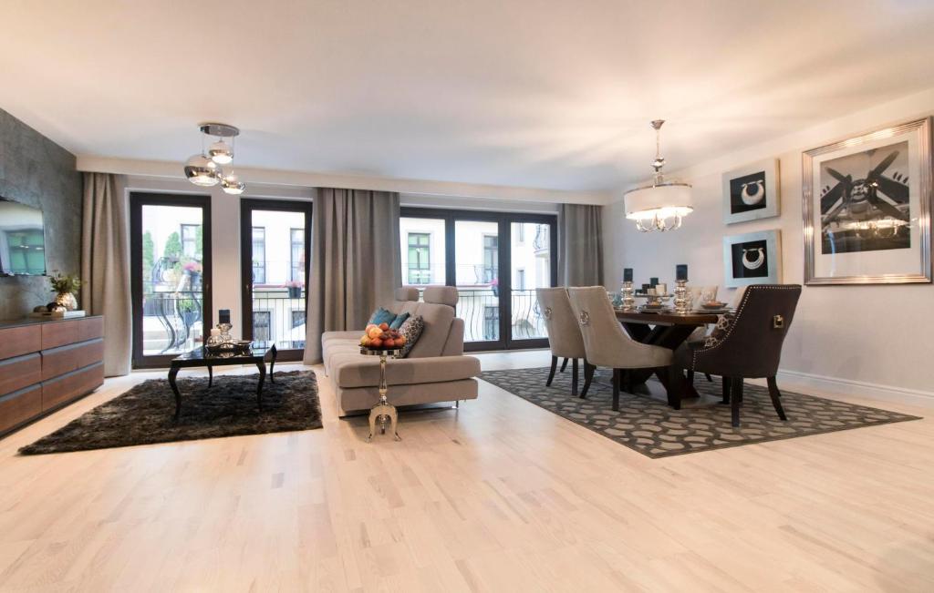 Posezení v ubytování Kings City - Skawińska Apartment