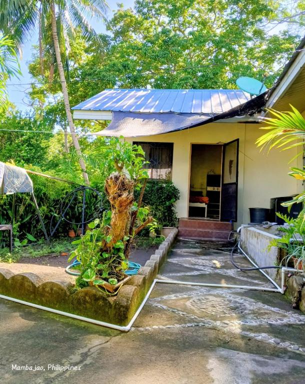 a house with a plant in front of it at Camigs Vacation House in Mambajao