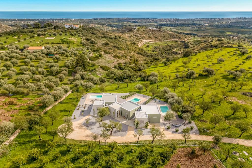 an aerial view of a house in a field at Fior di Noto in Noto