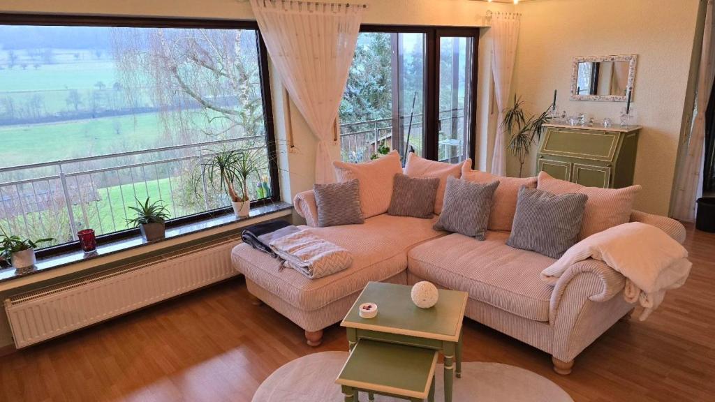 Zona d'estar a Ferienwohnung Talblick in Merzig