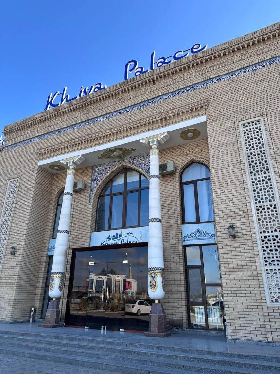 a store front of a building with columns at Hotel Khiva Palace in Khiva