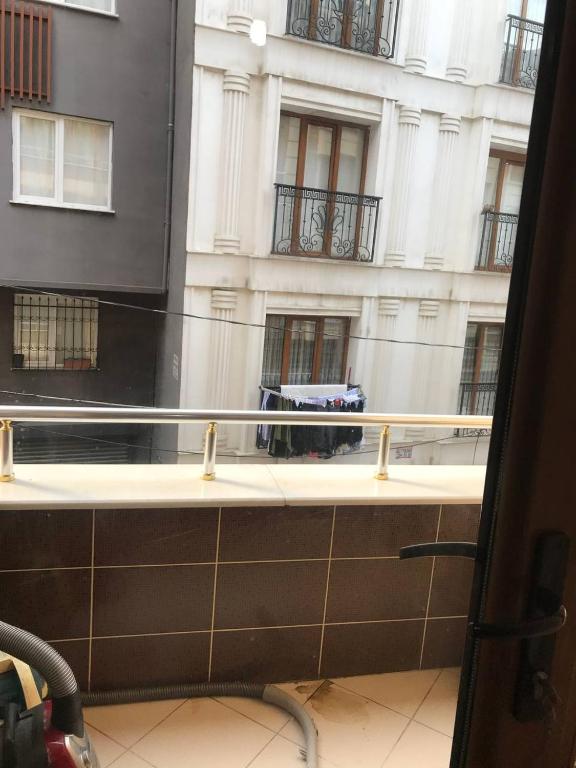 a view of a building from a window at Nefes Evleri in Istanbul