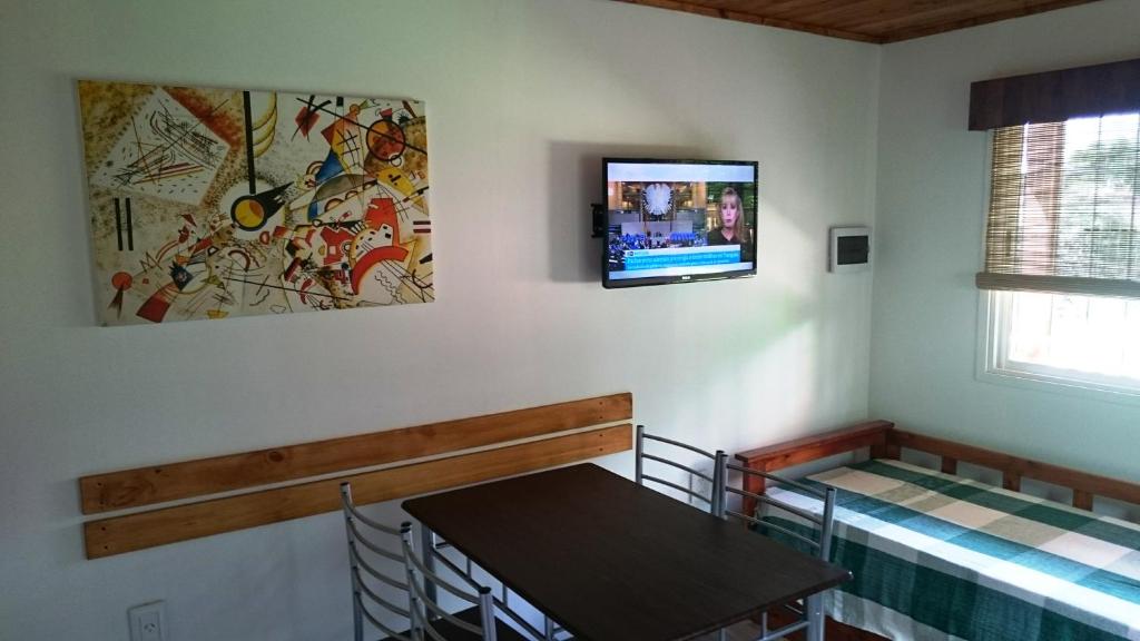 TV a/nebo společenská místnost v ubytování Cabañas 57