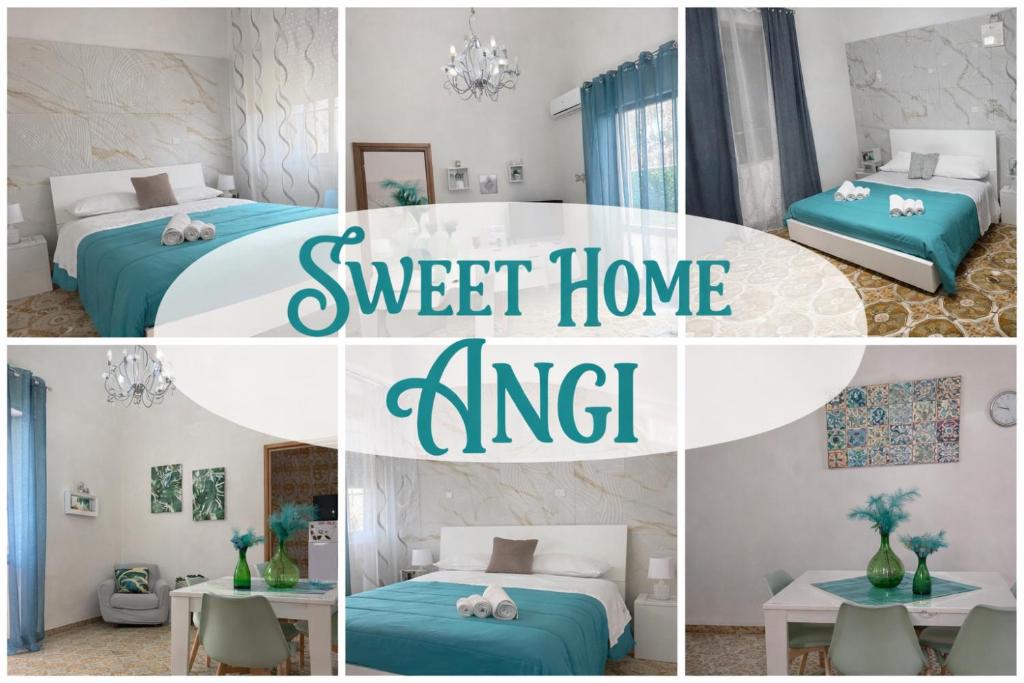 a collage of photos of a hotel room at Sweet home Angi in Marsala