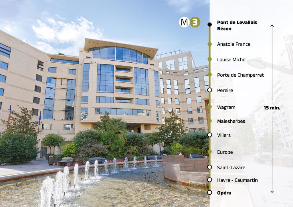 an image of a building with descriptions of buildings at Occidental Paris Levallois in Levallois-Perret