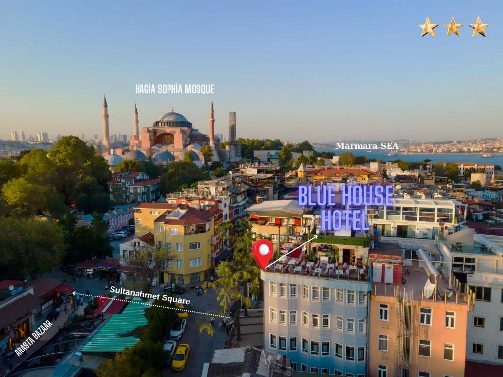 En generell vy över Istanbul eller utsikten över staden från hotellet