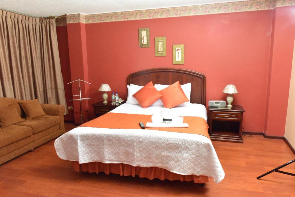 Postel nebo postele na pokoji v ubytování Hotel Makroz