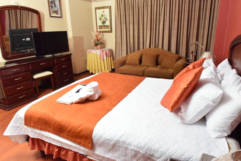 TV a/nebo společenská místnost v ubytování Hotel Makroz