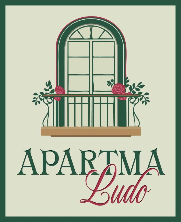 a poster with a window with roses and the wordsarma club at Ludanov apartma in Radlje ob Dravi