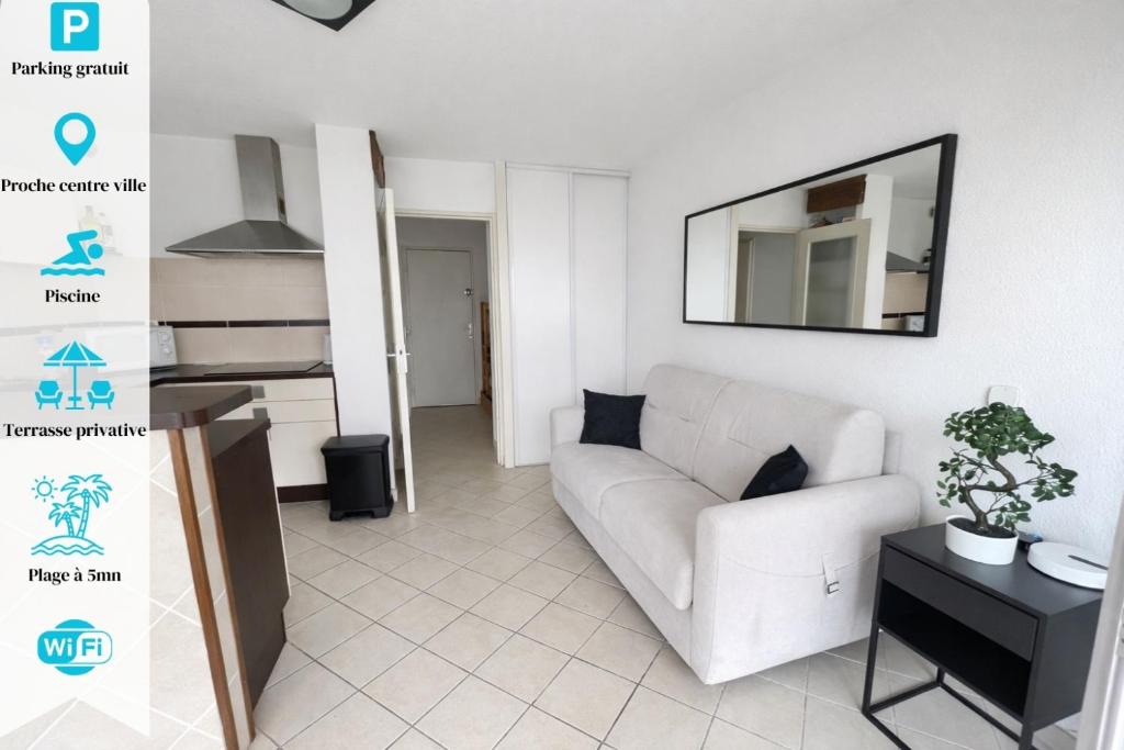 Studio proche plage - wifi & piscine LGM