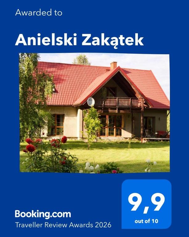 a picture of a house with a red roof at Anielski Zakątek in Kolonia Rybacka