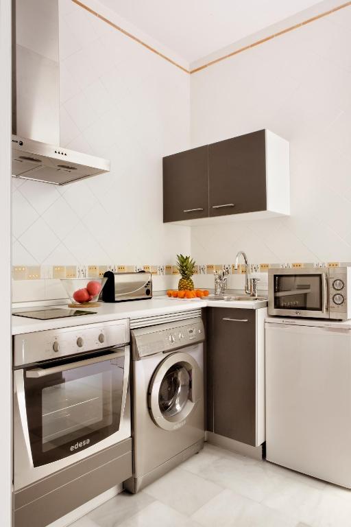Kuchyňa alebo kuchynka v ubytovaní Apartamentos Mariscal