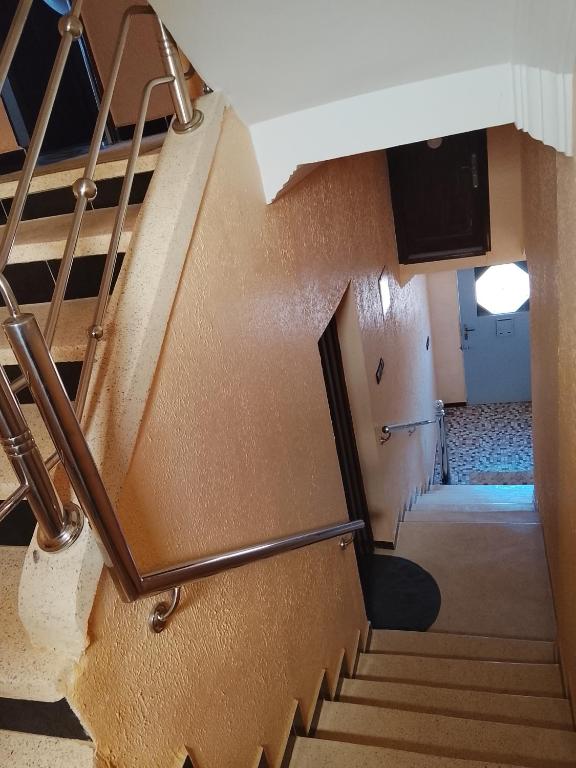 an overhead view of a staircase in a building at Sidi boulfdyl in Tiznit