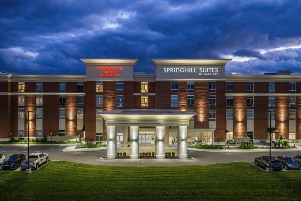 a rendering of the front of a hospital building at TownePlace Suites by Marriott Canfield in Canfield