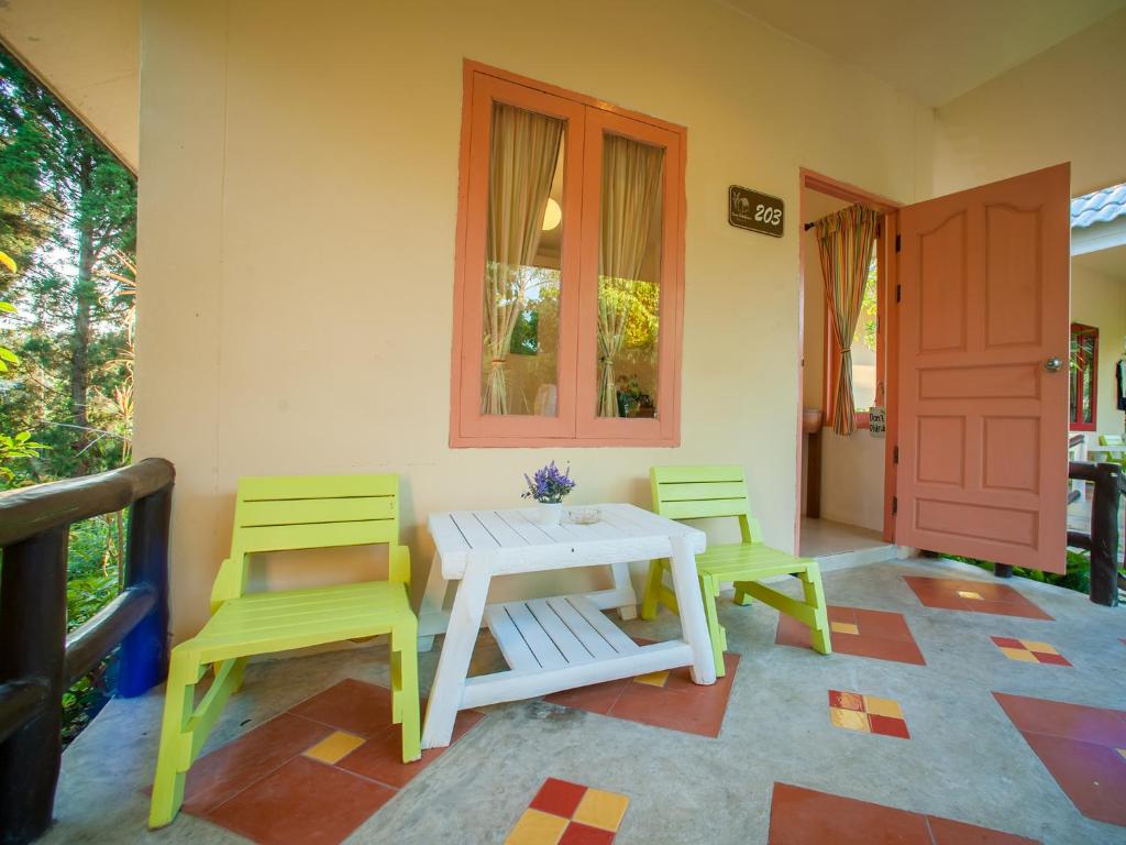 Patio nebo venkovní prostory v ubytování Baan Chokdee Pai Resort