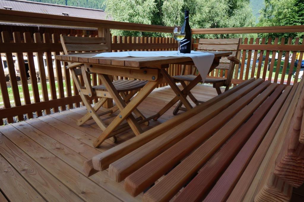 Balkón nebo terasa v ubytování Bio Apartment - Der Steinadler